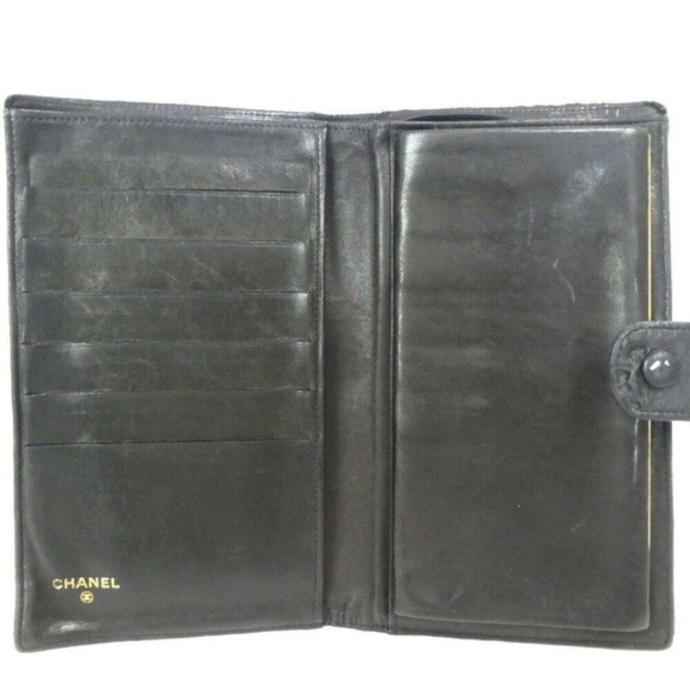 CHANEL COCO CC Long clutch leather lambskin wallet - Picture 4 of 8